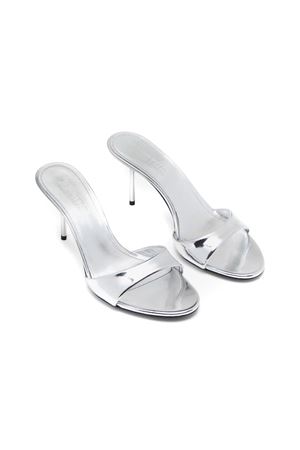 Lidia 70 mules in silver mirrored leather PARIS TEXAS | PX1141XNPMRSILVER